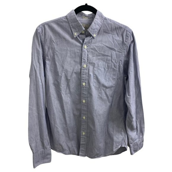 Men's J. Crew Blue Striped Button-Down Shirt - Picture 1 of 5